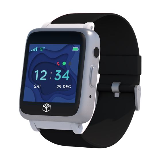 Black 4G GPS Wrist watch for Seniors and Assisted Living