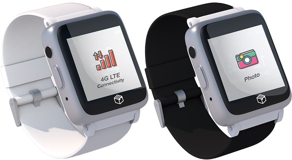 iGPS 4G Seniors GPS smart watch wearable White and Black